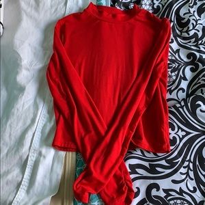 Red crop top